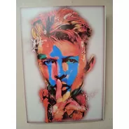 Quadro David Bowie - 20cm X 28 Cm - Mdf, Com Fita Dupla Face
