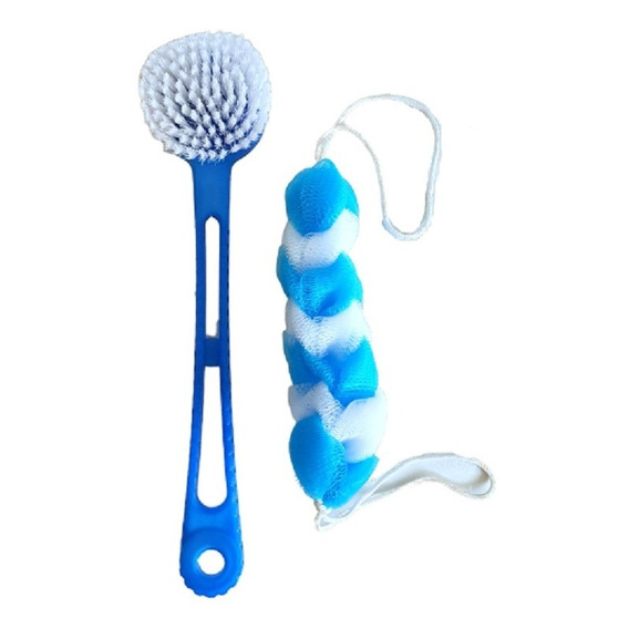 Set Para Ducha Escobilla Larga Esponja Para Espalda Limpieza