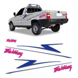 Faixas Fiorino Trekking Pick-up 1996 Lx Adesivos Azul/rosa