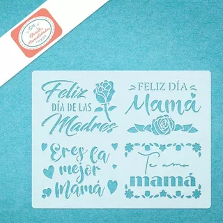 Stencil Frases Día De Las Madres 01  Plantilla Manualidades