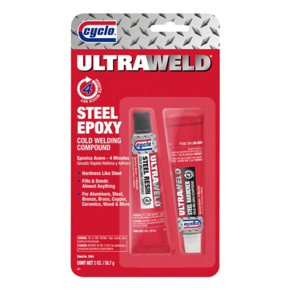 Acero Epóxico Ultraweld De 2 Tubos 1 Onz Cyclo Cyclo C944