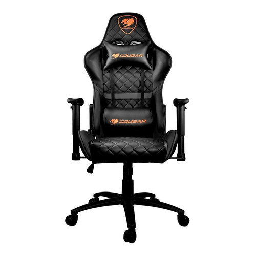 Silla de escritorio Cougar Armor One gamer ergonómica  negra con tapizado de cuero sintético