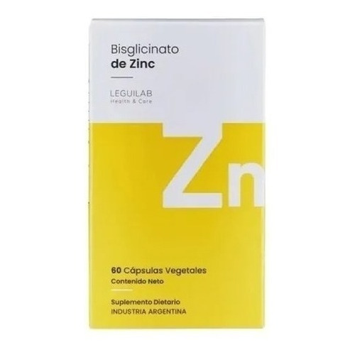 Bisglicinato De Zinc X60 Cáps X2u | Antioxidante | Leguilab Sabor Sin sabor