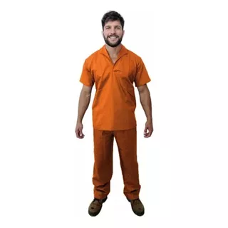 Conjunto Uniforme Jaleco Camisa Gola V + Calça
