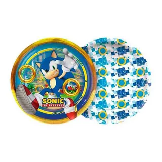 Prato Papel Redondo Sonic Regina 18cm 12und