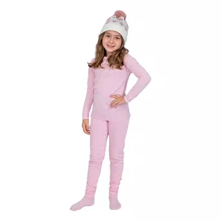 Pijama Térmico Infantil Blusa Legging Energy Thermo Dry Rosa