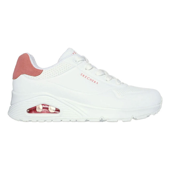 Tenis Mujer Skechers Uno Pop Back - Blanco-rosa