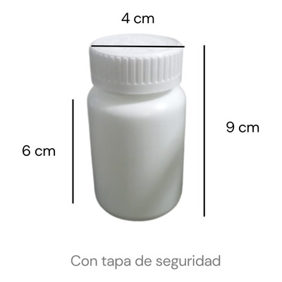 Envase Pastillero 120cc Con Tapa De Seguridad - 500 Unidades