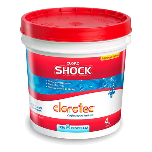 Cloro Shock Clorotec 4kg Disolucion Instantanea