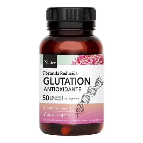 Glutatión Super Antioxidante Natural Natier 50 Cap Sabor Sin sabor