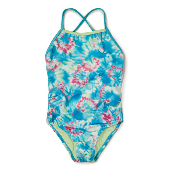 Traje De Baño Multicolor Con Espalda En X Para Niña - Speedo