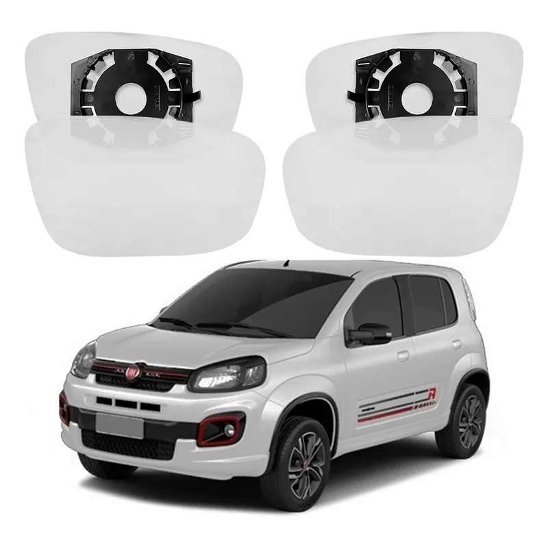 Par Lentes Retrovisor Uno Sporting 1.3 2017 A 2018