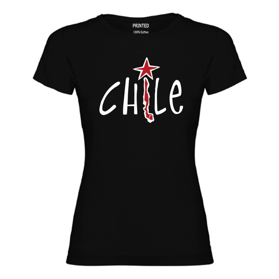 Polera Mujer Estampado Fiestas Patrias Chile