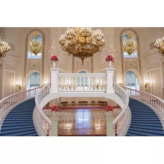 Painel De Tecido Sublimado Escadaria Palácio Encantado 3x2cm Cor Colorido