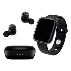 Fone Via Bluetotoh P/ Motorola Samsung Xiaomi + Relogio Cor Fone Preto Cor Da Luz Relógio Preto no Mercado Livre com oferta e cupom de desconto
