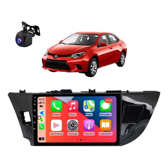 Estereo Toyota Corolla 2014-2016 Carplay Android Auto 4+64gb