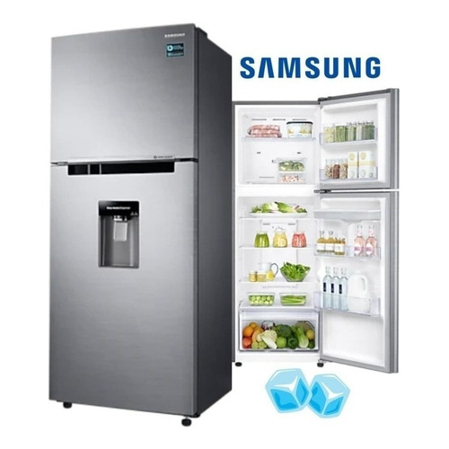 Heladera Samsung Inverter Twin Cooling Con Dispensador 305l Color Plateado