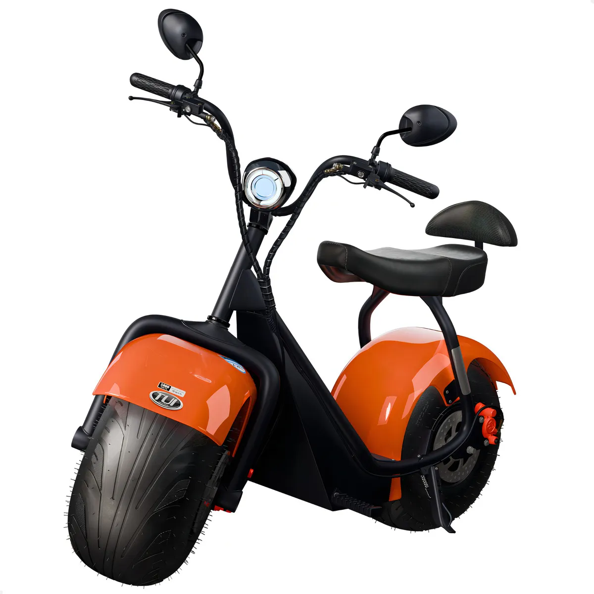 Scooter Elétrica 1000w Tui Mais 2 Lugares Sem Cnh Completa Cor Laranja