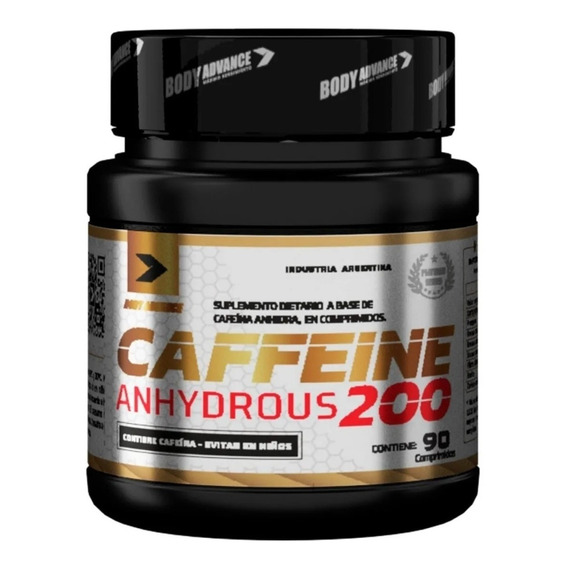 Caffeine Anhydrous 200 X 90 Comp. - Body Advance - Cafeína Sabor Sin sabor