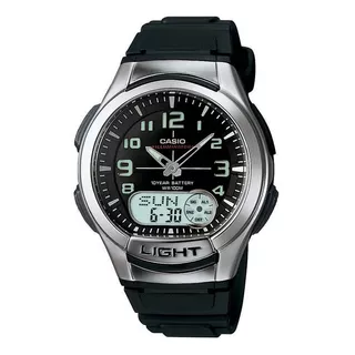 Relógio Casio Standard Masculino Anadigi Preto Aq-180w-1bvdf
