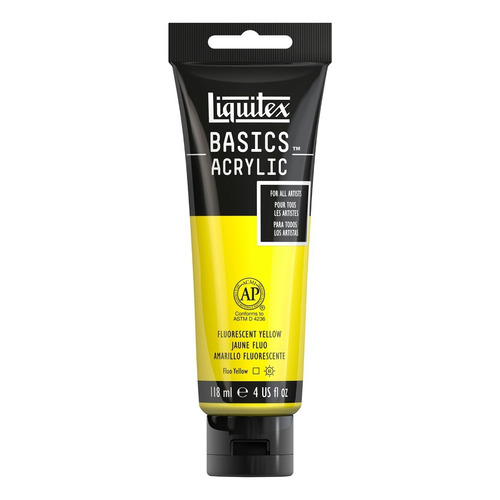 Acrílico Liquitex Basics Tubo 118ml Color 981 Amarillo Fluorescente