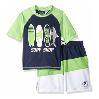 Conjunto Rashguard Estampado Para Niños.