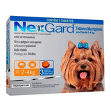 Nexgard Control De Pulgas Y Garrapatas, 2 A 4 Kg, 3 Comprimidos