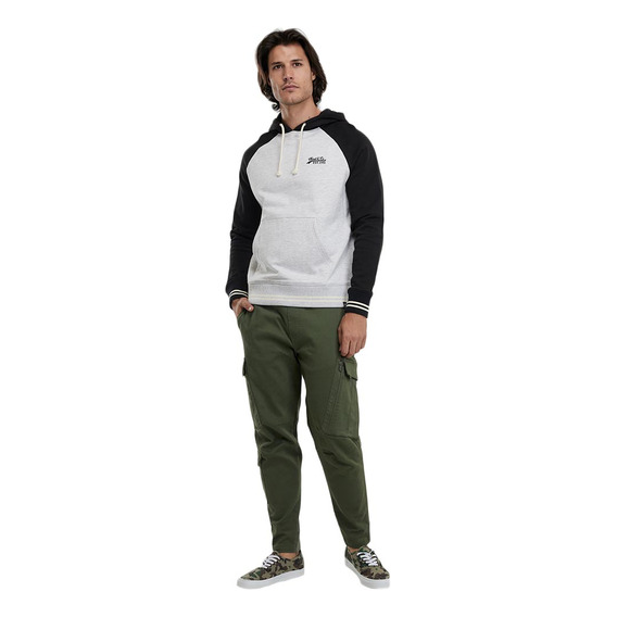 Sudadera Gris Y Negro Con Capucha Next&co Para Hombre