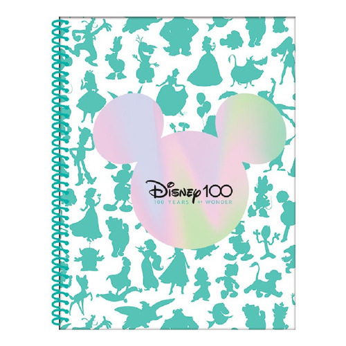 Cuaderno Mooving Universatario Disney 100 Años Aniversario Color Personajes Disney