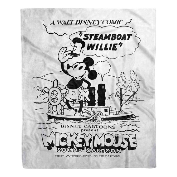 Cobertor Frazada Serenity Disney - Providencia Color Gris Diseño De La Tela Mickey Cartoon