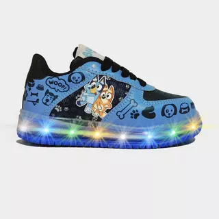 Tenis Infantil Luces Led Bluey Tema Bingo 18 A 21