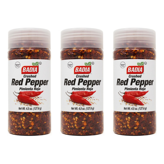 Pack X 3 Ají Rojo Hojuelas Red Pepper 127g Sin Gluten Badia