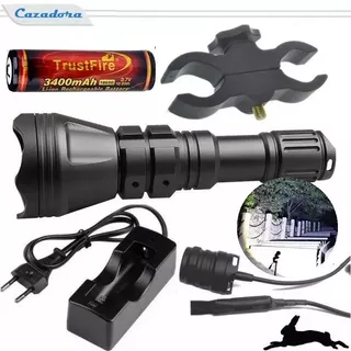 Linterna Cazadora Profesional B158 Led Xm-l2 Zoom, 1 Modo