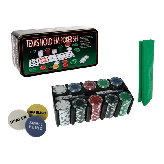 Set Poker 200 Fichas Profesioanl + Paño Black Jack Texas