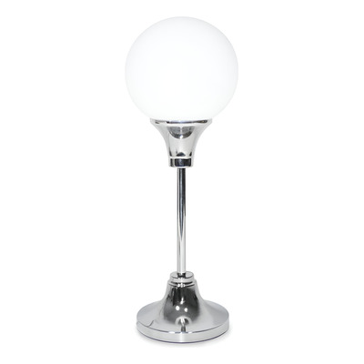 Velador Lampara Mesa Cromo Universo Globo 15cm Moderno Cival