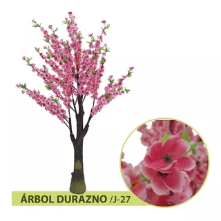 Árbol Artificial Flor De Durazno Rosa, J-27 Greenline 