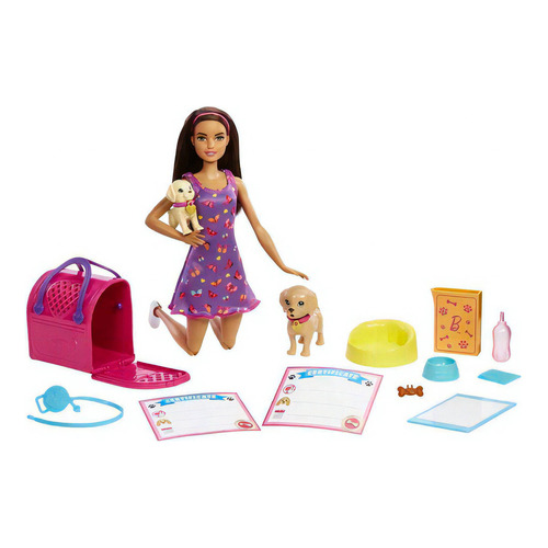 Barbie Set De Juego Adopta Un Perrito Latina