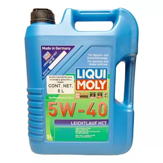 Aceite Sintético Liqui Moly Leichtlauf Hc7 5w40 5 L. 30000km