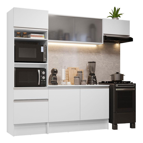 Cocina Integral Topazio 2.40m Blanco 01