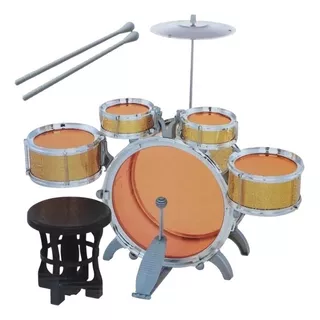 Bateria Musical Juguete Piso 5 Tambores Niños 