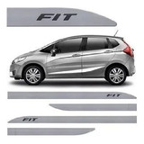 Friso Lateral Porta Honda New Fit Prata Global 2009 A 2016