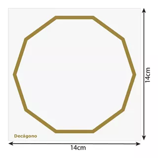 Radiestesia Radiônica - Placa Decágono - Ps 1mm 14x14 (cm)