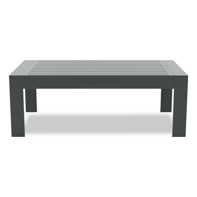 Mesa De Centro De Aluminio Para Patio Al Aire Libre, Gris