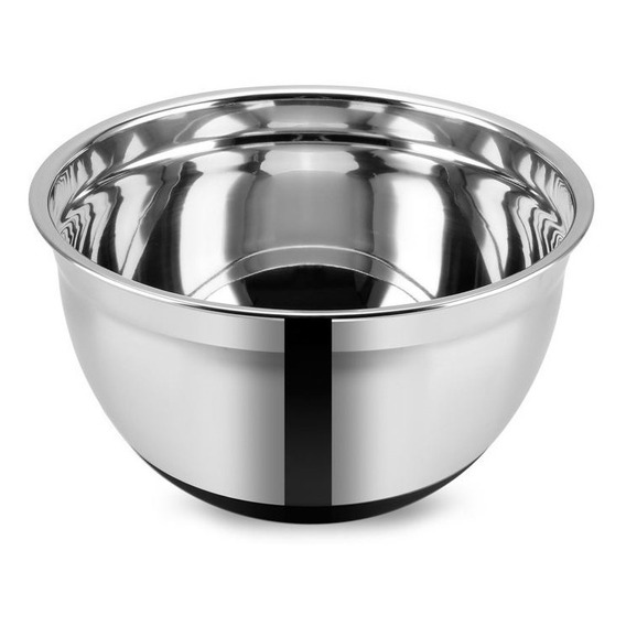 Bowl De Acero Inoxidable 25.5cm Con Base Antideslizante