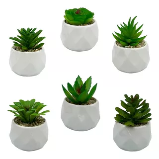 Maceta Con Cactus Mini Planta Artificial Decoración 88152