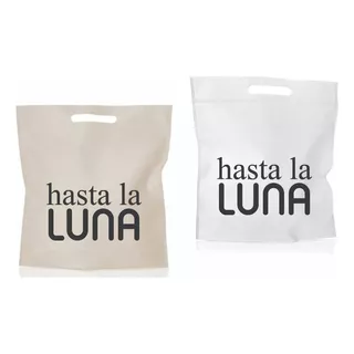 50 Eco Bolsas 30x40x10 Manija Riñon Impresas Logo 1 Color