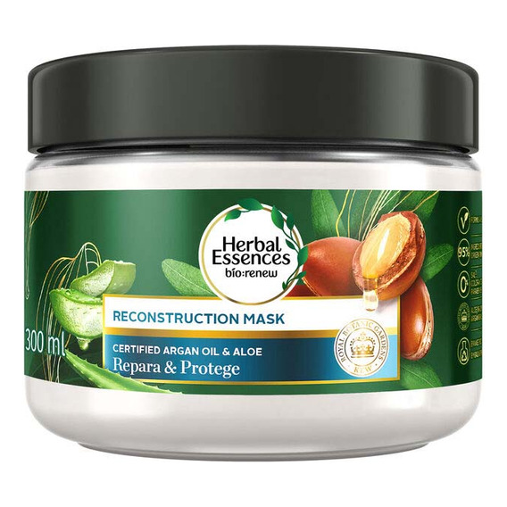 Mascarilla Herbal Essences Aceite De Argán Y Aloe 300ml