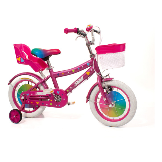 Bicicleta Infantil Para Nena Rodado 14 Rbw Rainbow