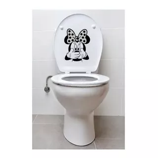 Vinil Pegatina Minnie Mouse Para Decorar Baño Hogar Pared