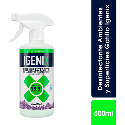 Igenix Desinfectante Ambientes Y Superficies Gatillo 500ml